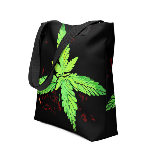 4 Leaf Cannabis Plant Tote Bag