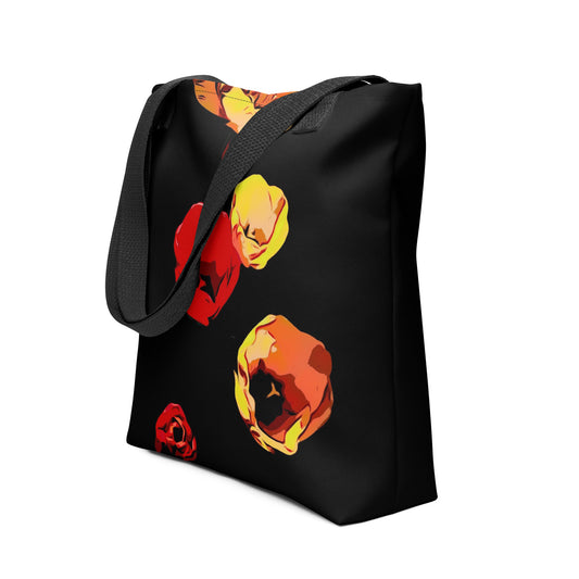 Red and Yellow Tulip Flowers Tote Bag