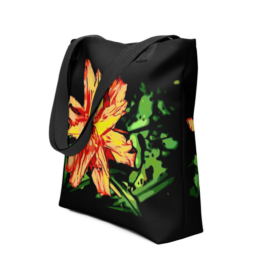 Orange Flower Tote Bag