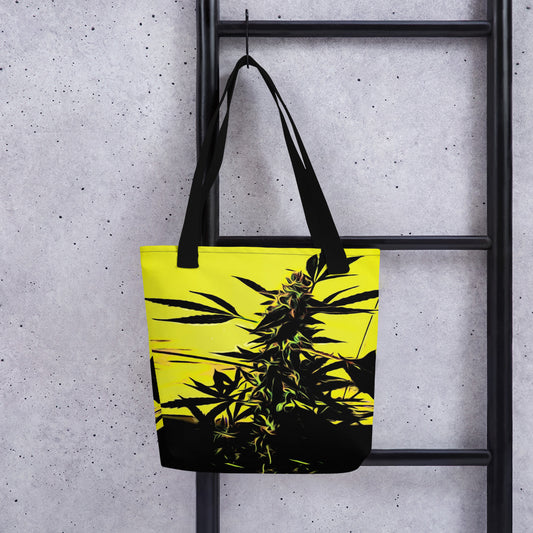 Yellow Auto Flowering Cannabis Plant Tote Bag