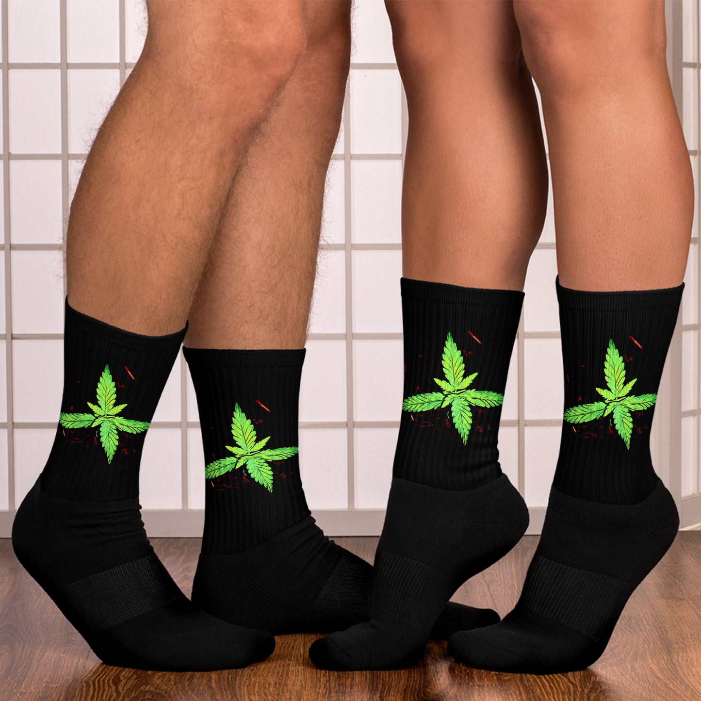 4 Leaf Cannabis Plant Socks