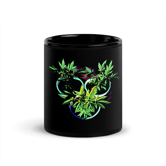 3 Blue Cannabis Pot Plants Mug