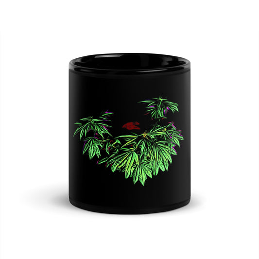 Heart Shaped Cannabis Plant Mug
