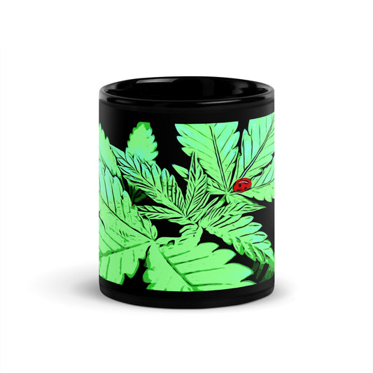 Ladybug on Cannabis Plant Mug