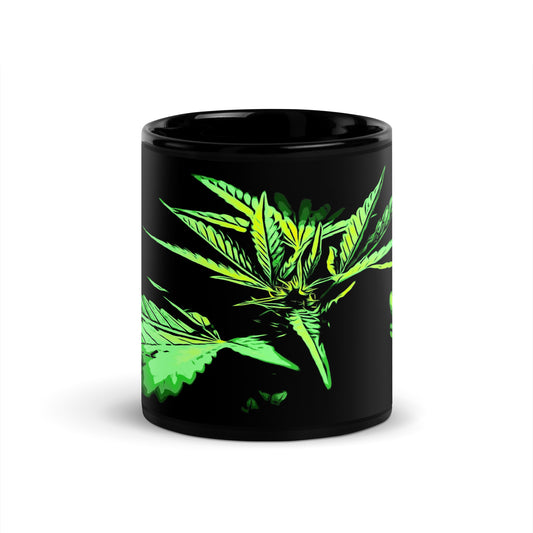 Close Up Praying Cannabis Plant Mug