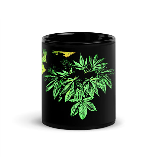 Sleeping Broad Leaf Cannabis Plant Mug
