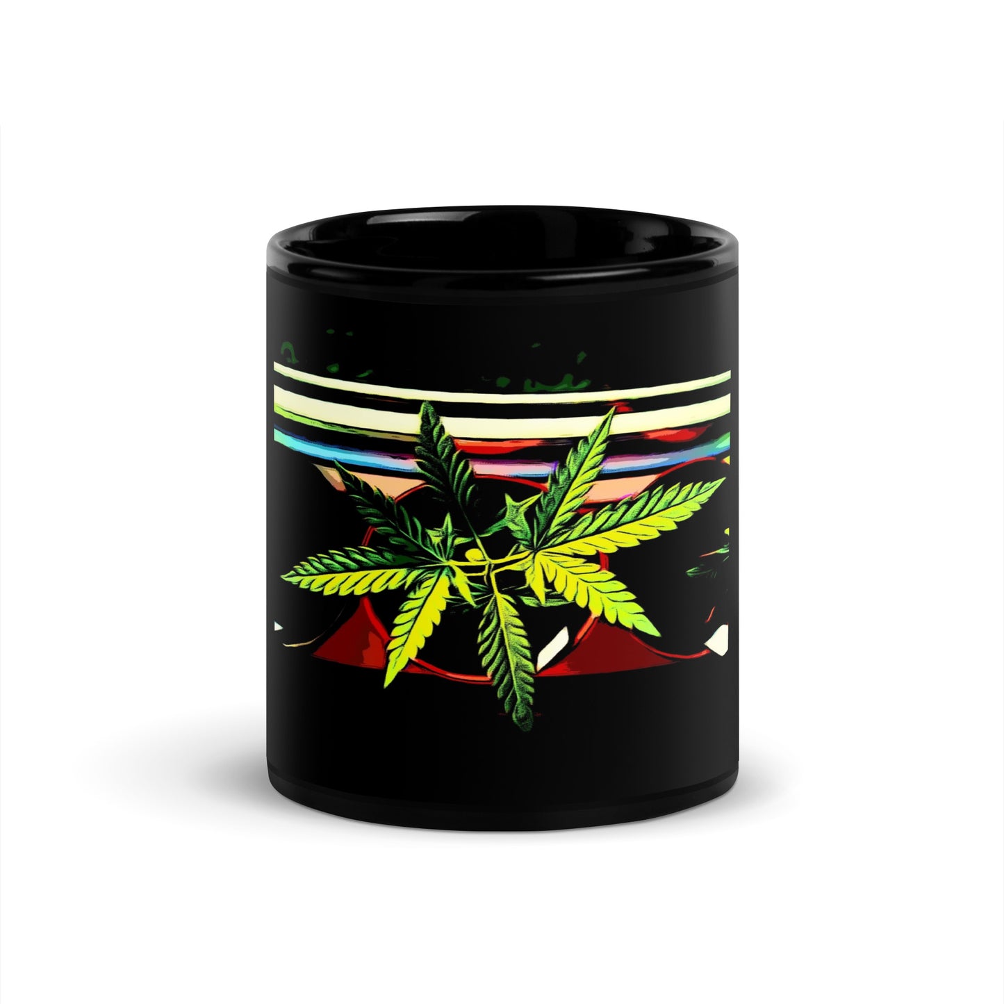 Stripey Cannabis Plant Mug