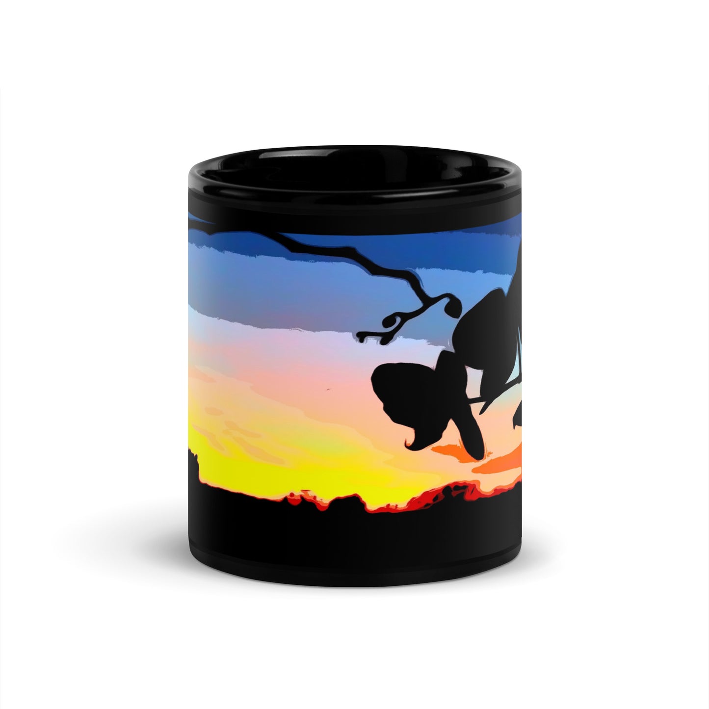 Orchid Flower at Sunset Mug