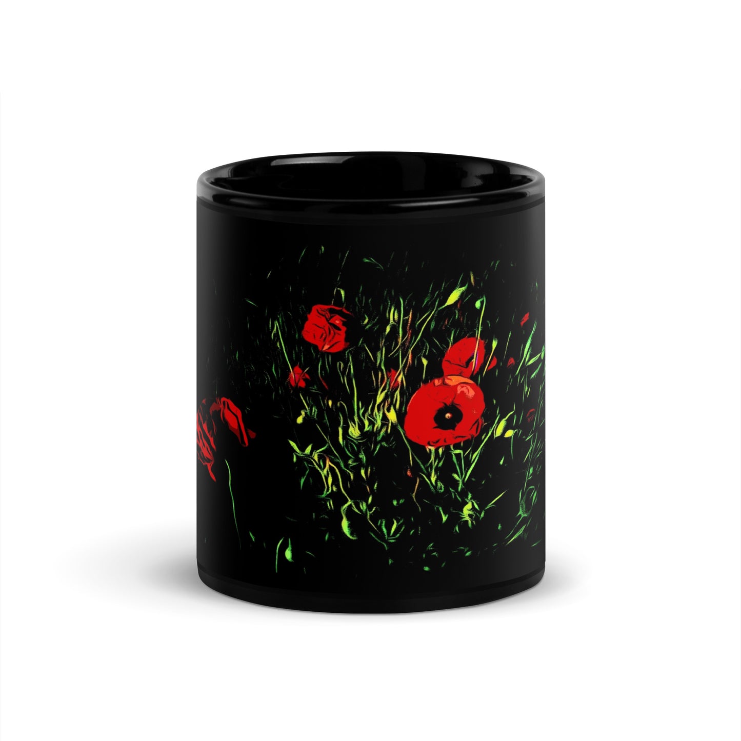 Field of Red Poppy Flowers Mug