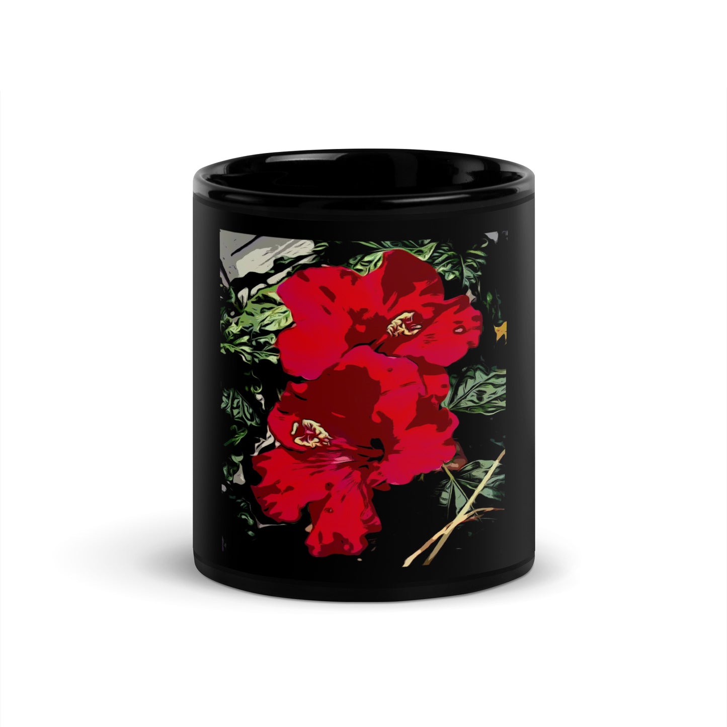 Twin Hibiscus Flowers Mug