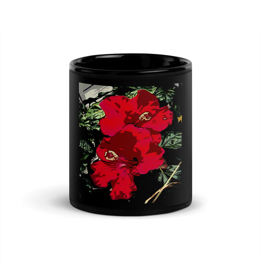 Twin Hibiscus Flowers Mug