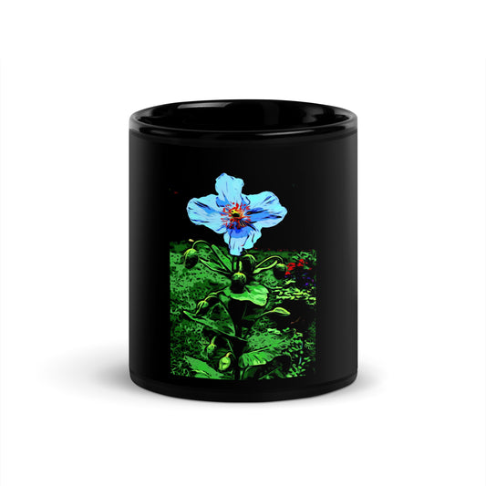 Blue Poppy Flower Mug