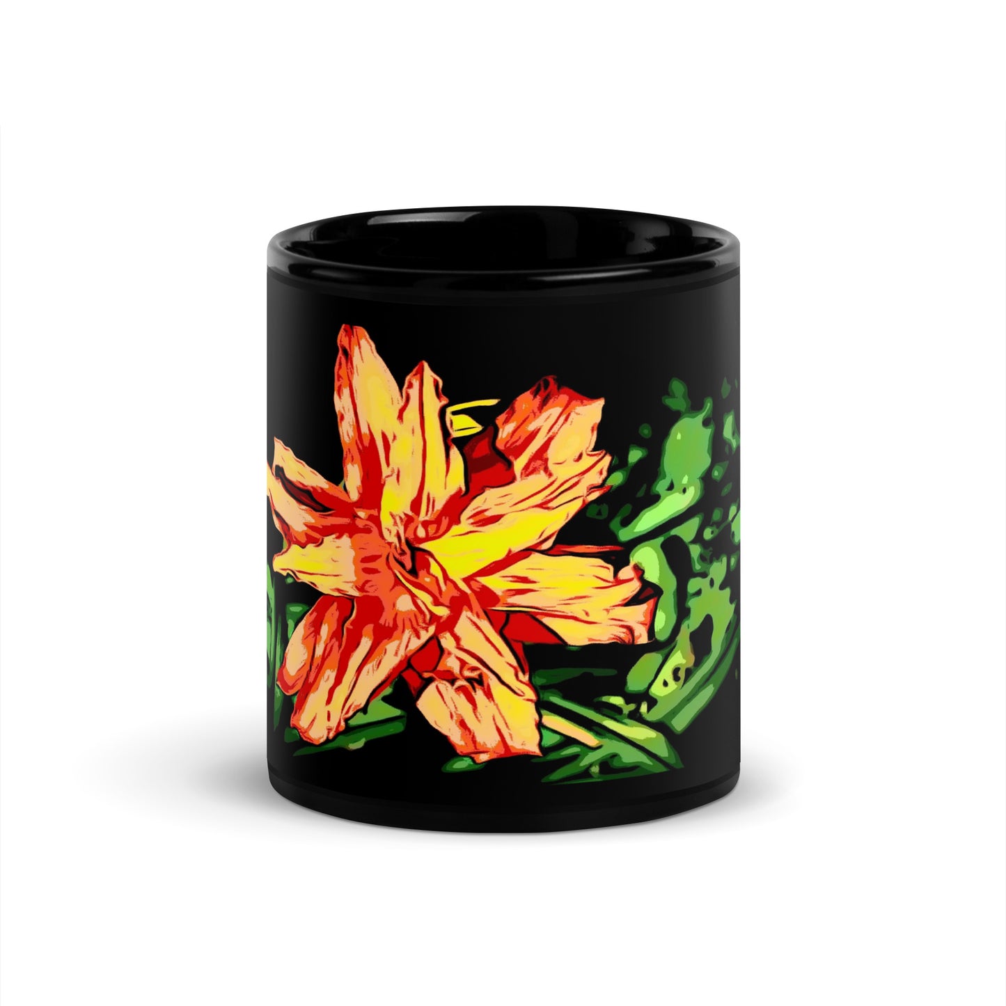 Orange Flower Mug