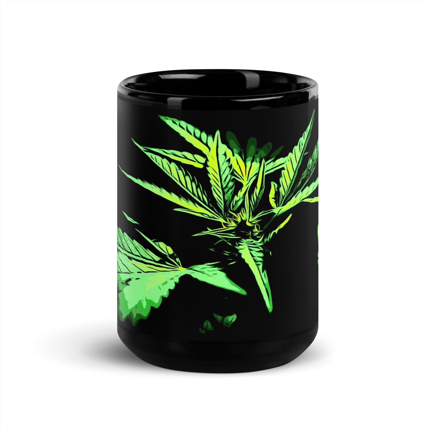 Close Up Praying Cannabis Plant Mug