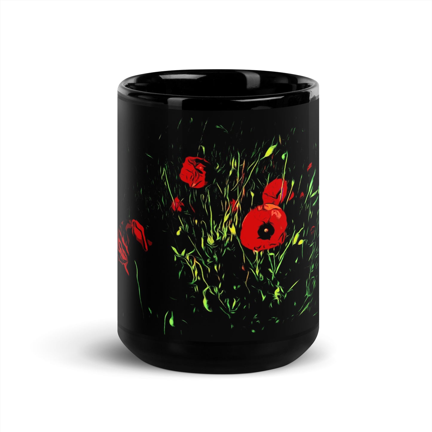 Field of Red Poppy Flowers Mug