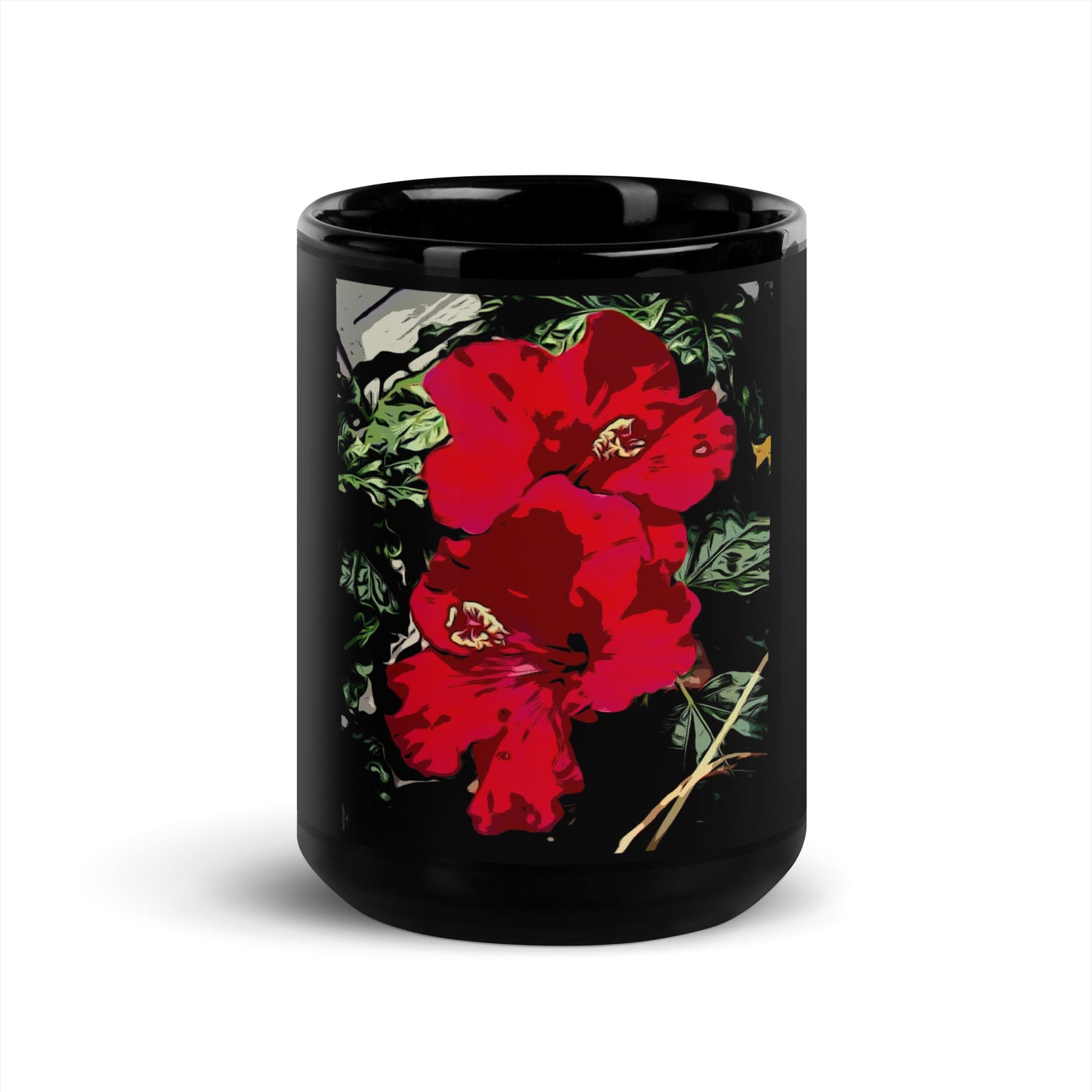 Twin Hibiscus Flowers Mug