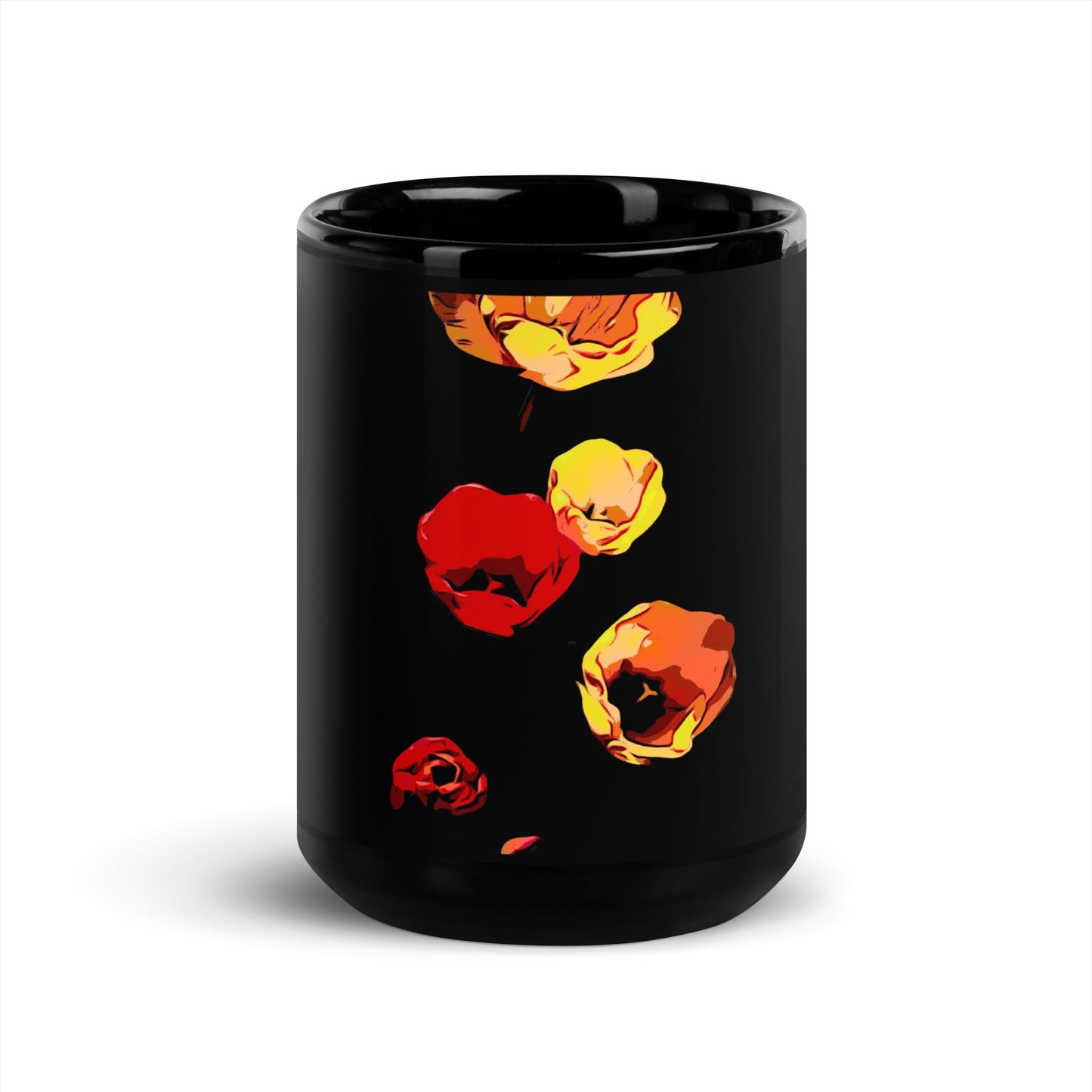 Red and Yellow Tulip Flowers Mug