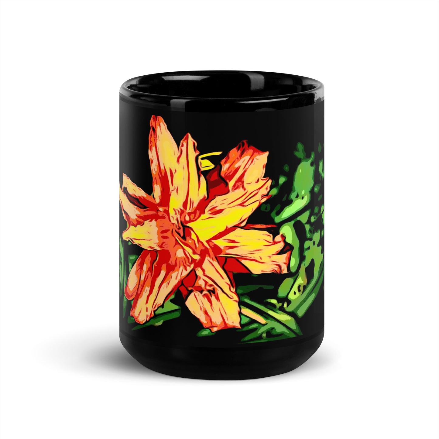 Orange Flower Mug