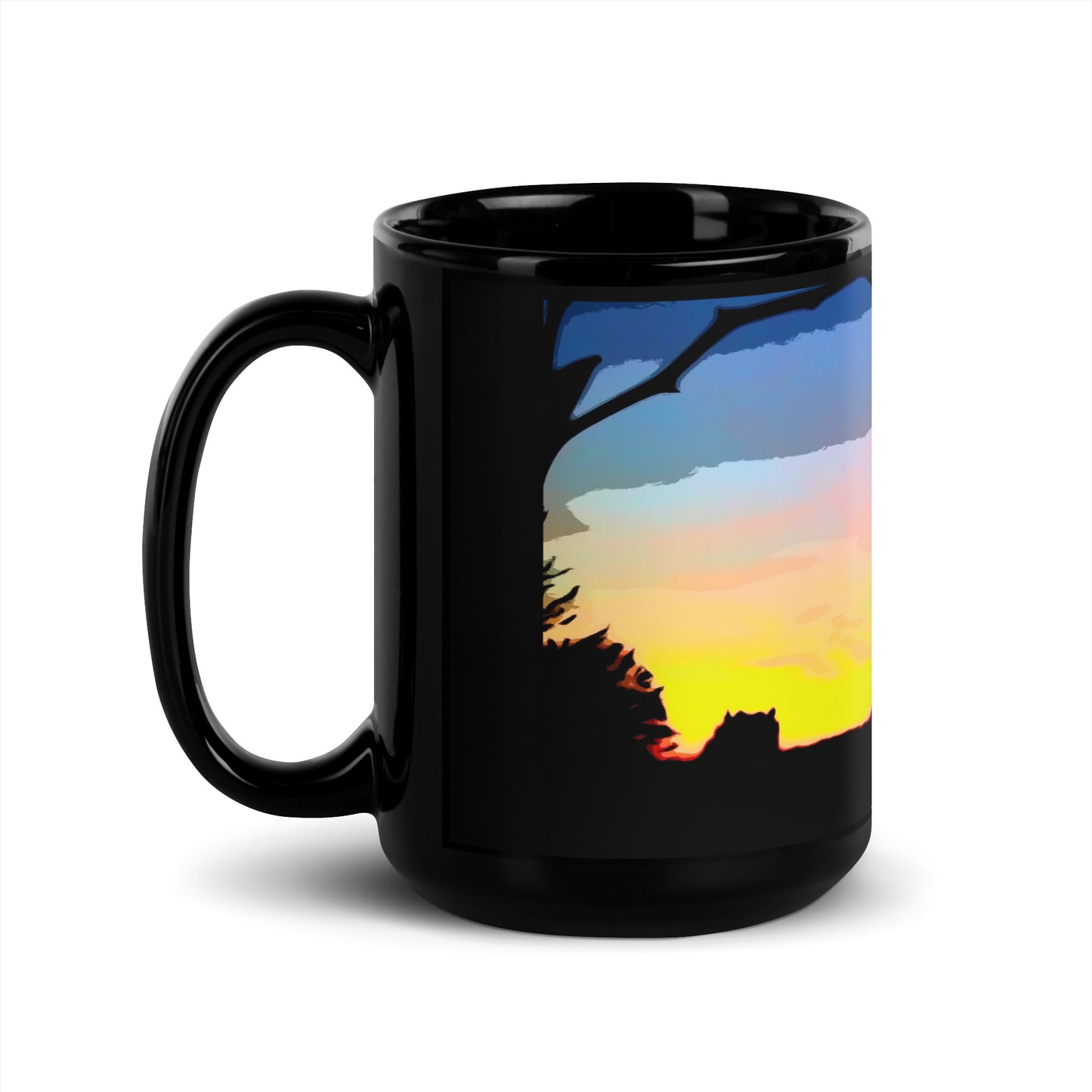 Orchid Flower at Sunset Mug