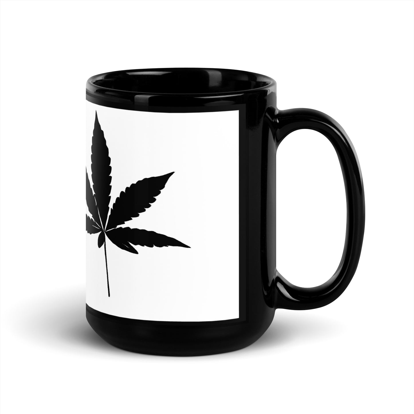 Black Cannabis Leaves Mug