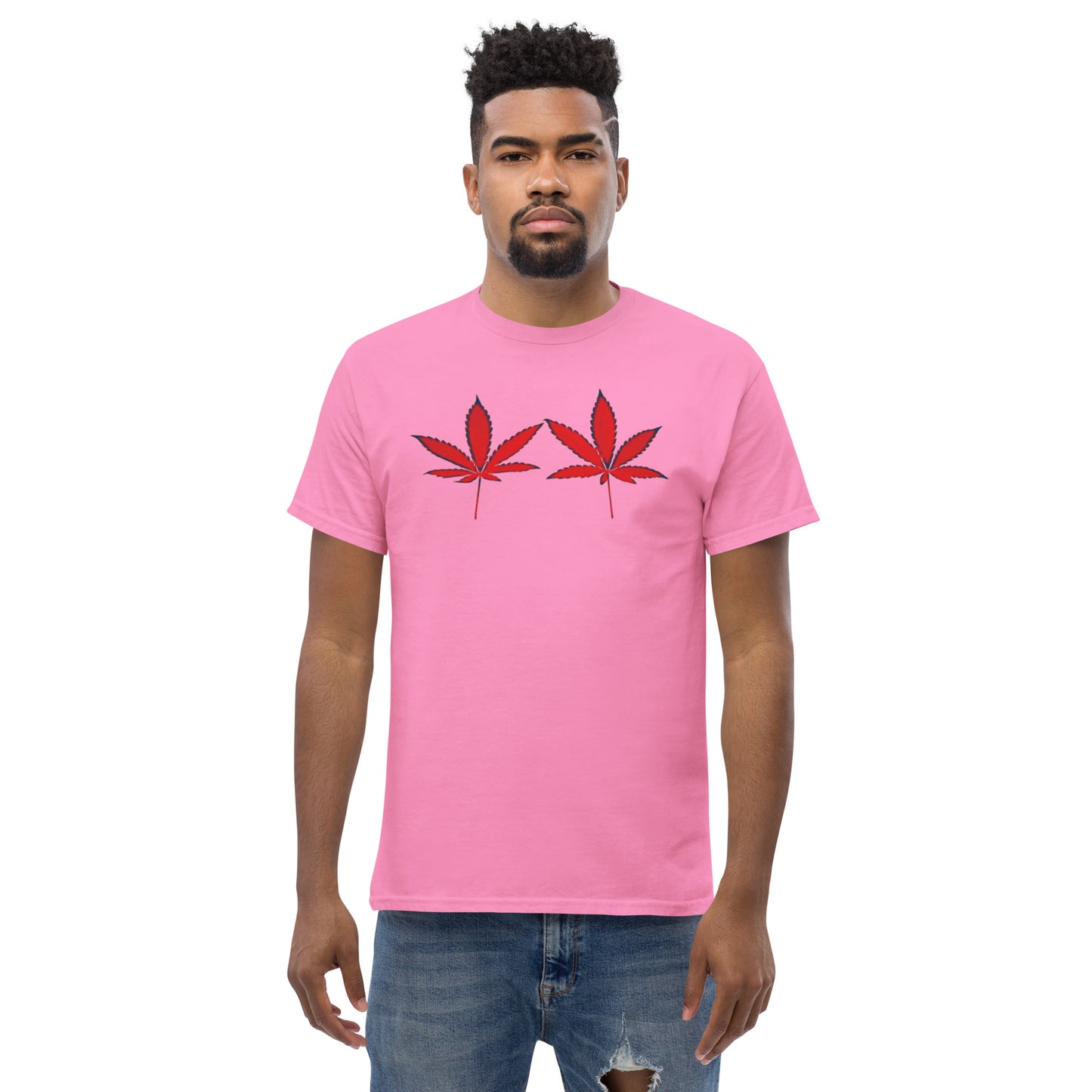 Red Cannabis Leaves Unisex T-shirt