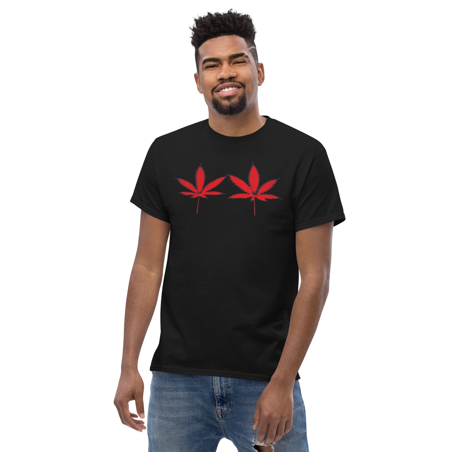 Red Cannabis Leaves Unisex T-shirt