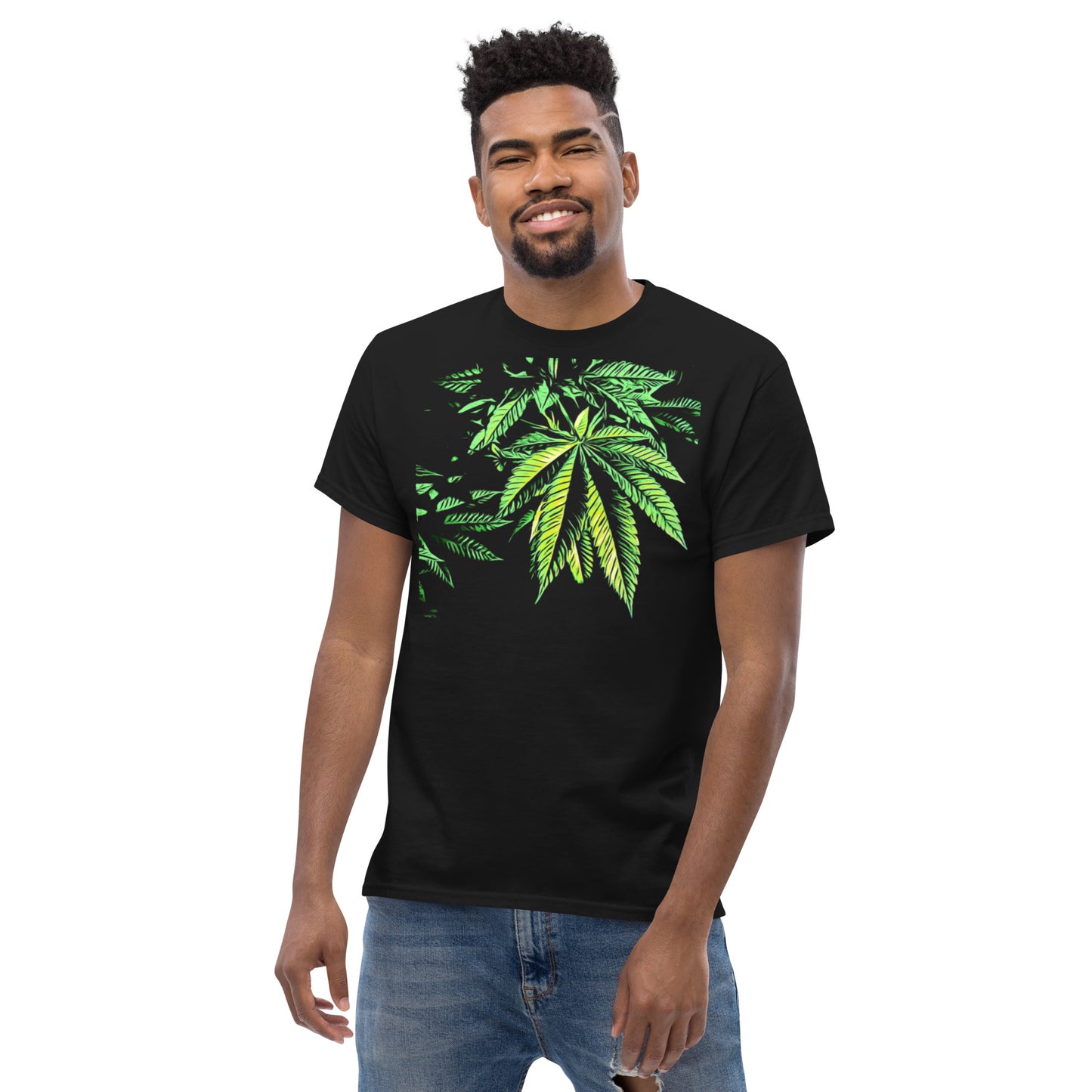 9 Finger Cannabis Leaf Unisex T-shirt
