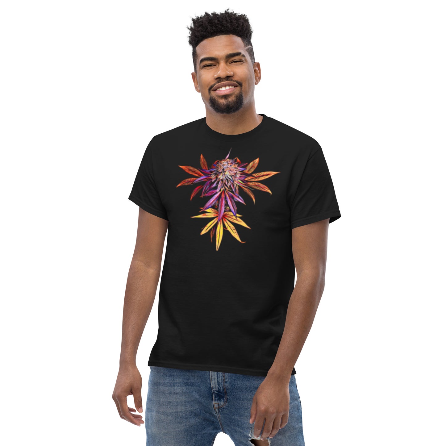 Faded Rainbow Cannabis Flower Unisex T-shirt