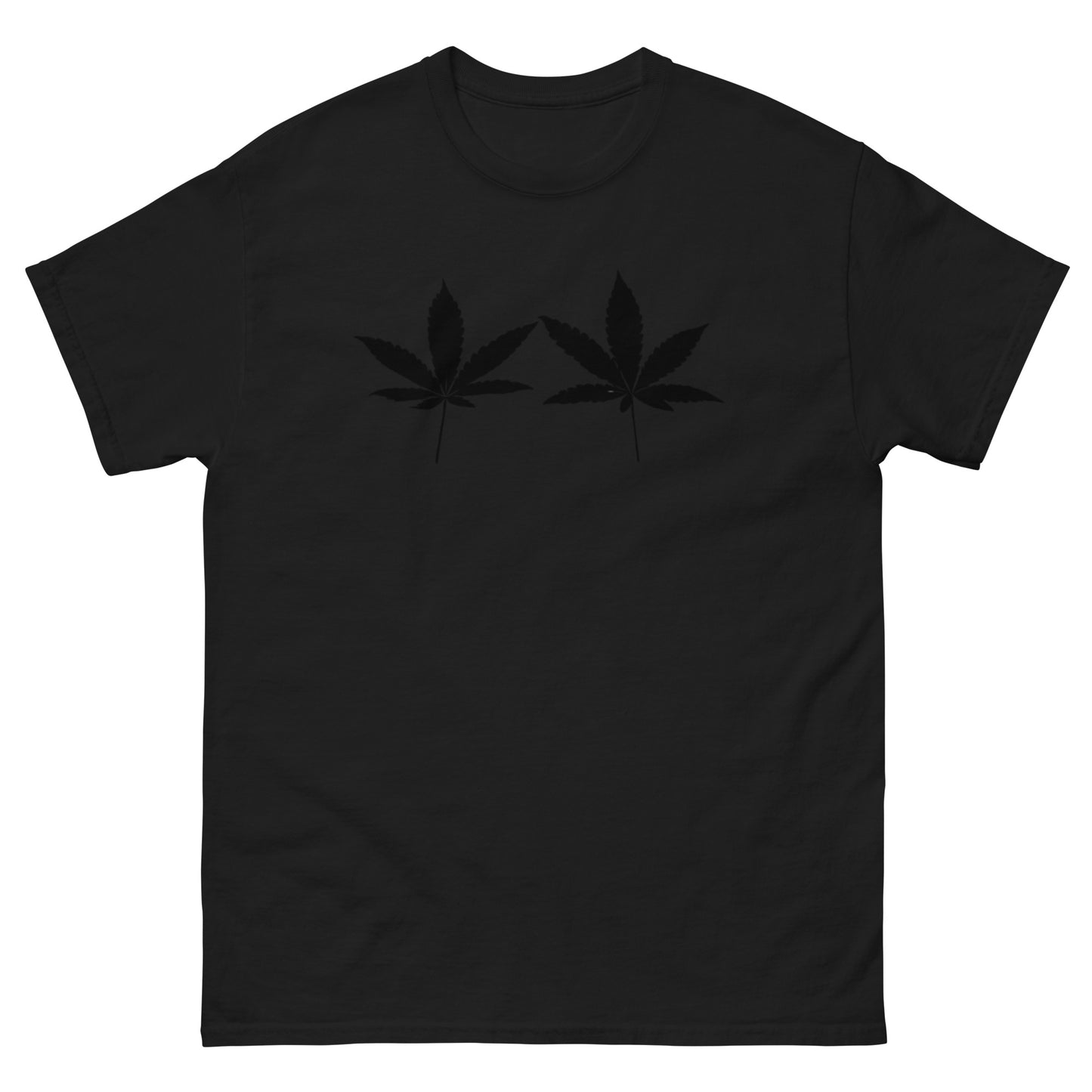 Black Cannabis Leaves Unisex T-shirt