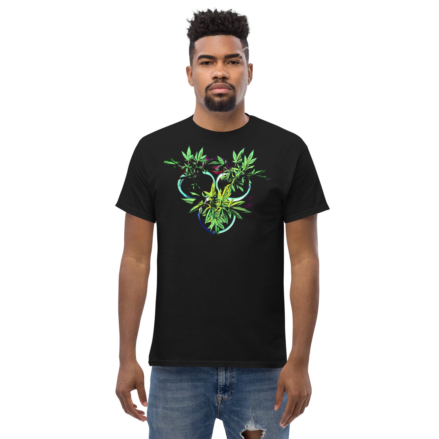 3 Blue Cannabis Pot Plants Unisex T-shirt