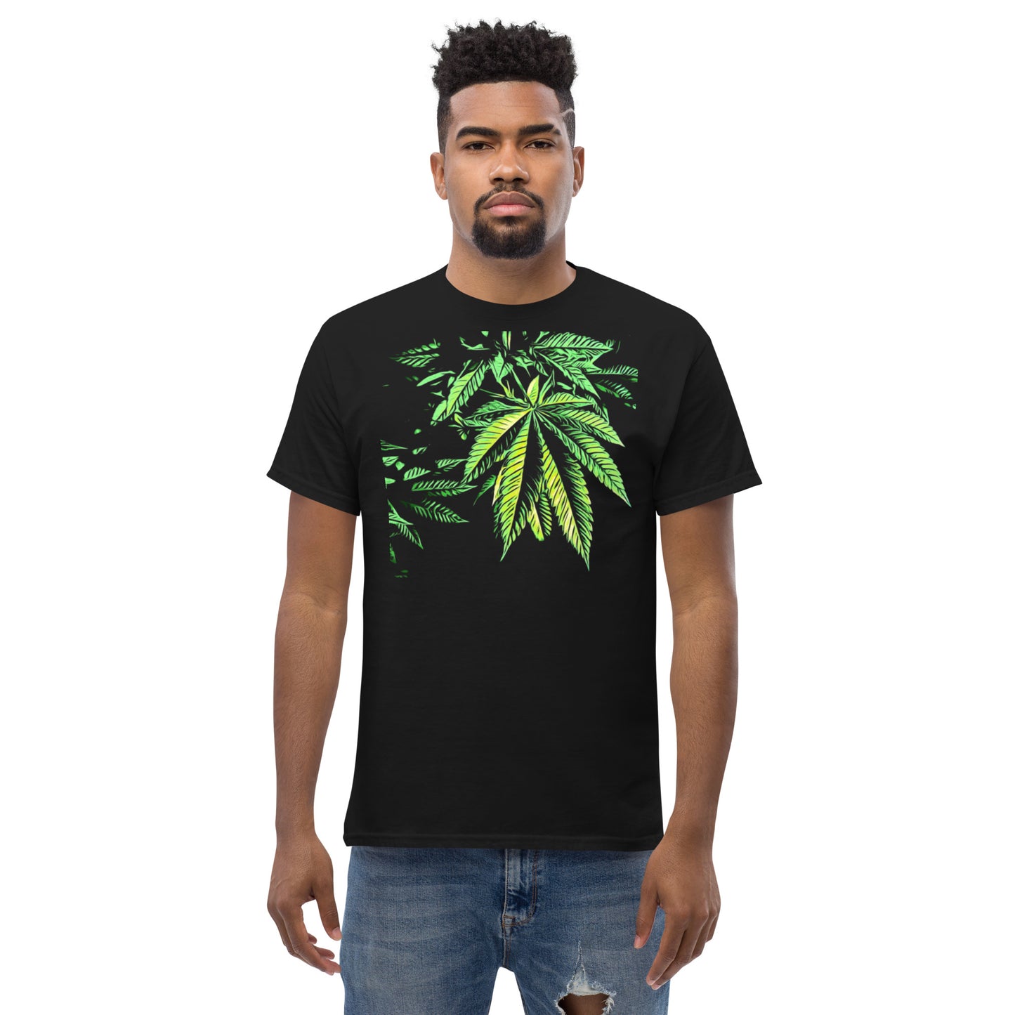 9 Finger Cannabis Leaf Unisex T-shirt