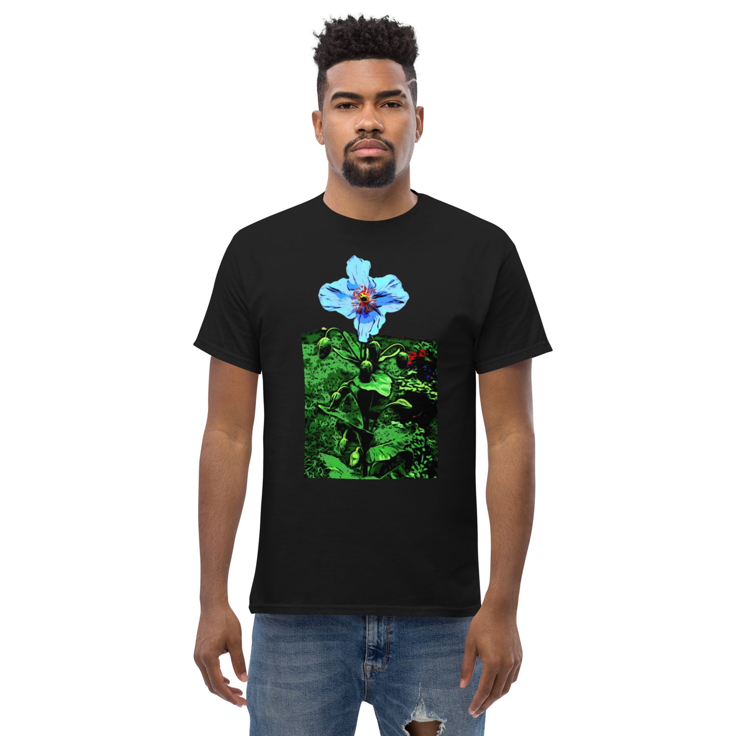 Blue Poppy Flower Unisex T-shirt