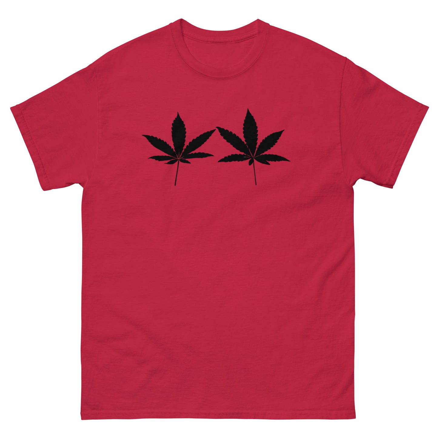 Black Cannabis Leaves Unisex T-shirt