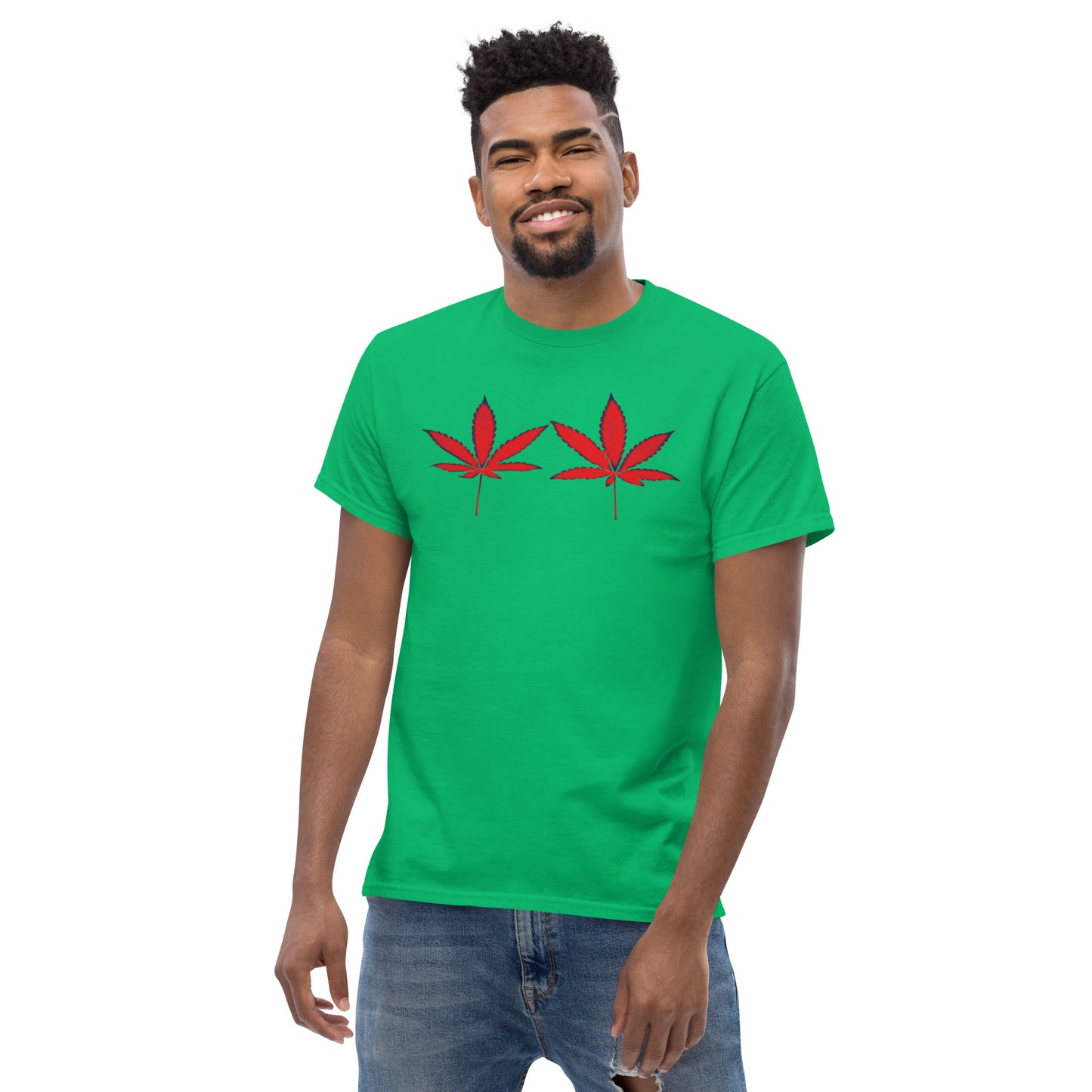 Red Cannabis Leaves Unisex T-shirt