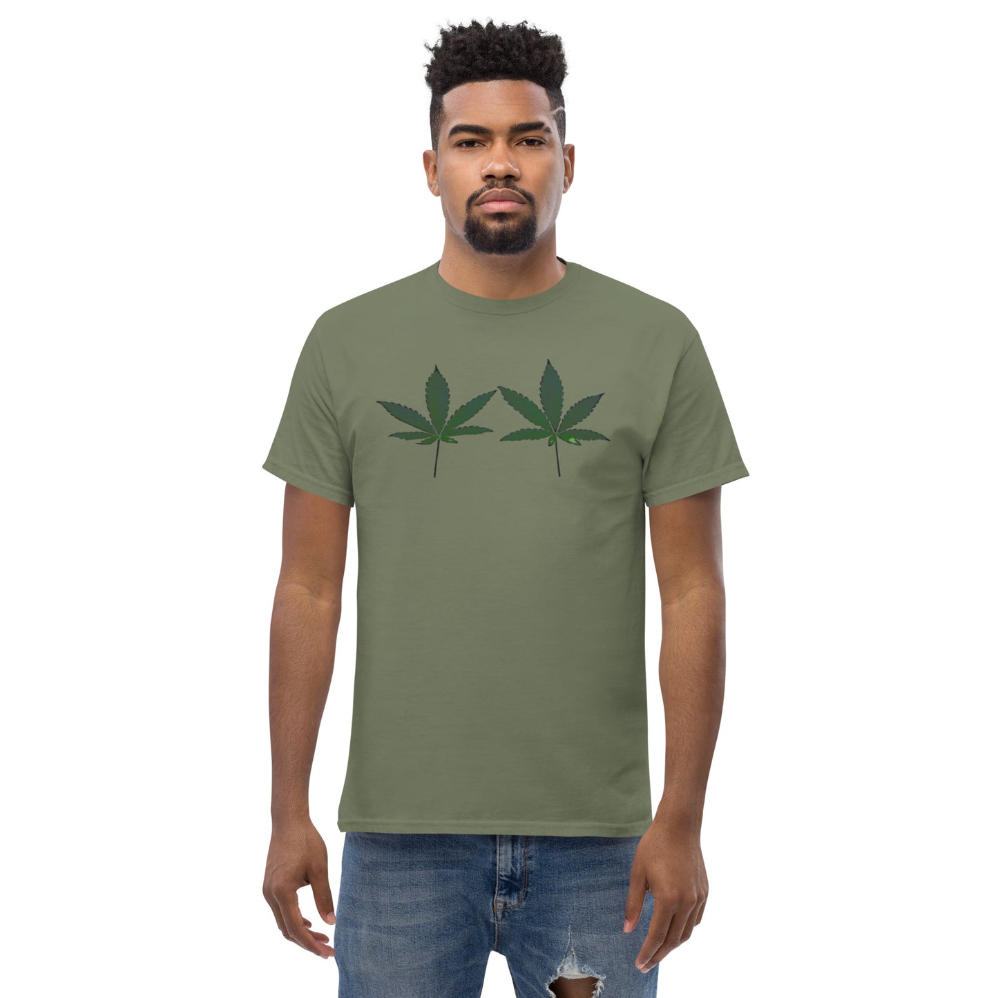 Green Cannabis Leaves Unisex T-shirt