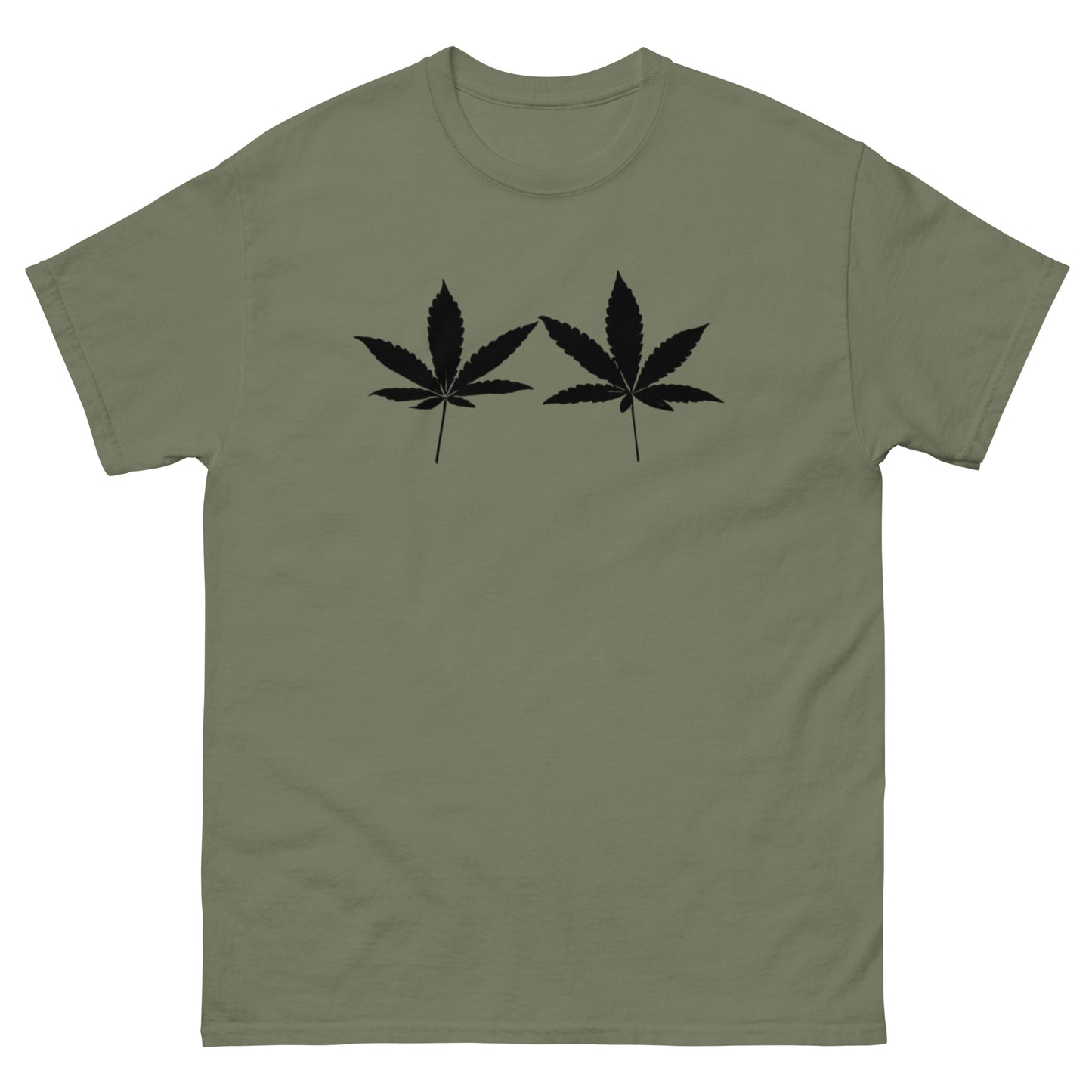 Black Cannabis Leaves Unisex T-shirt