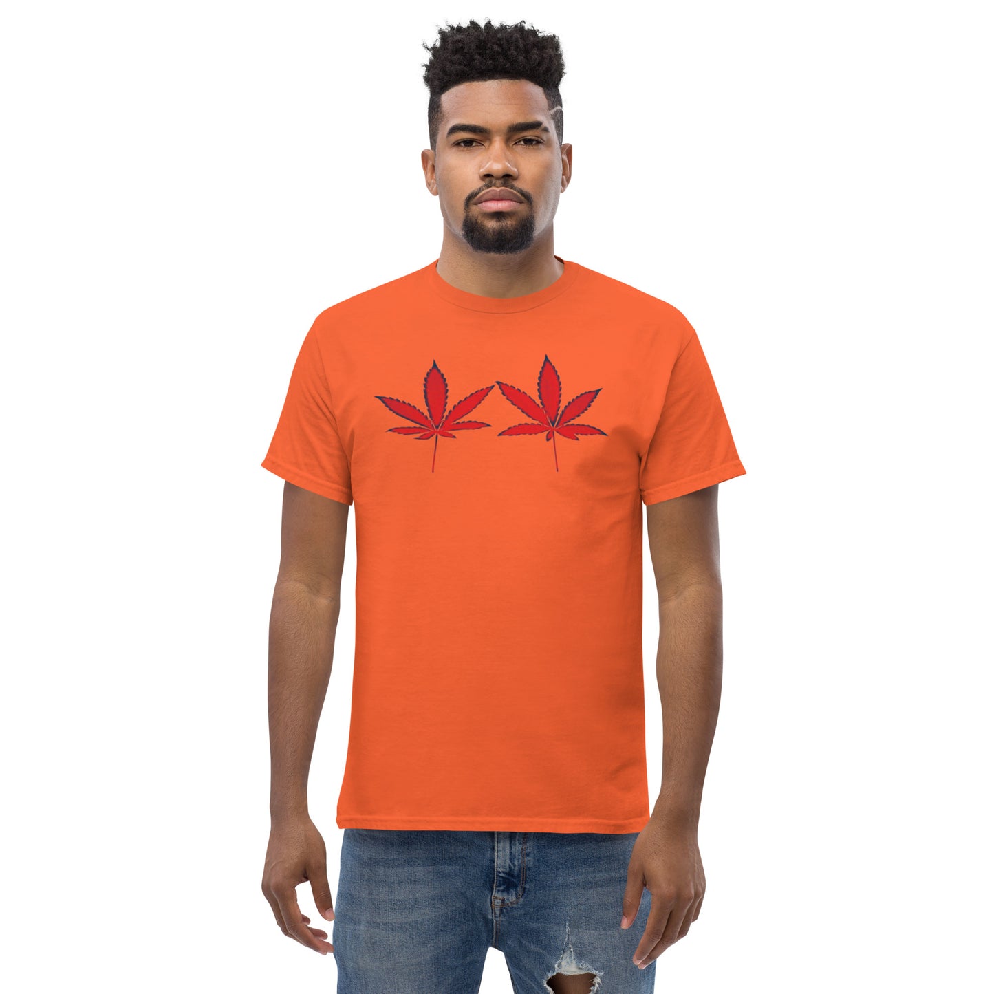Red Cannabis Leaves Unisex T-shirt