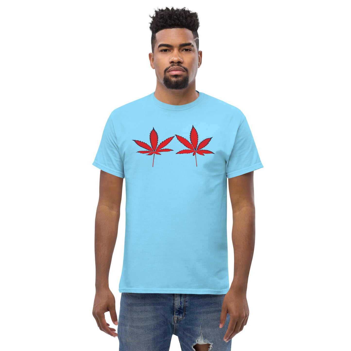 Red Cannabis Leaves Unisex T-shirt