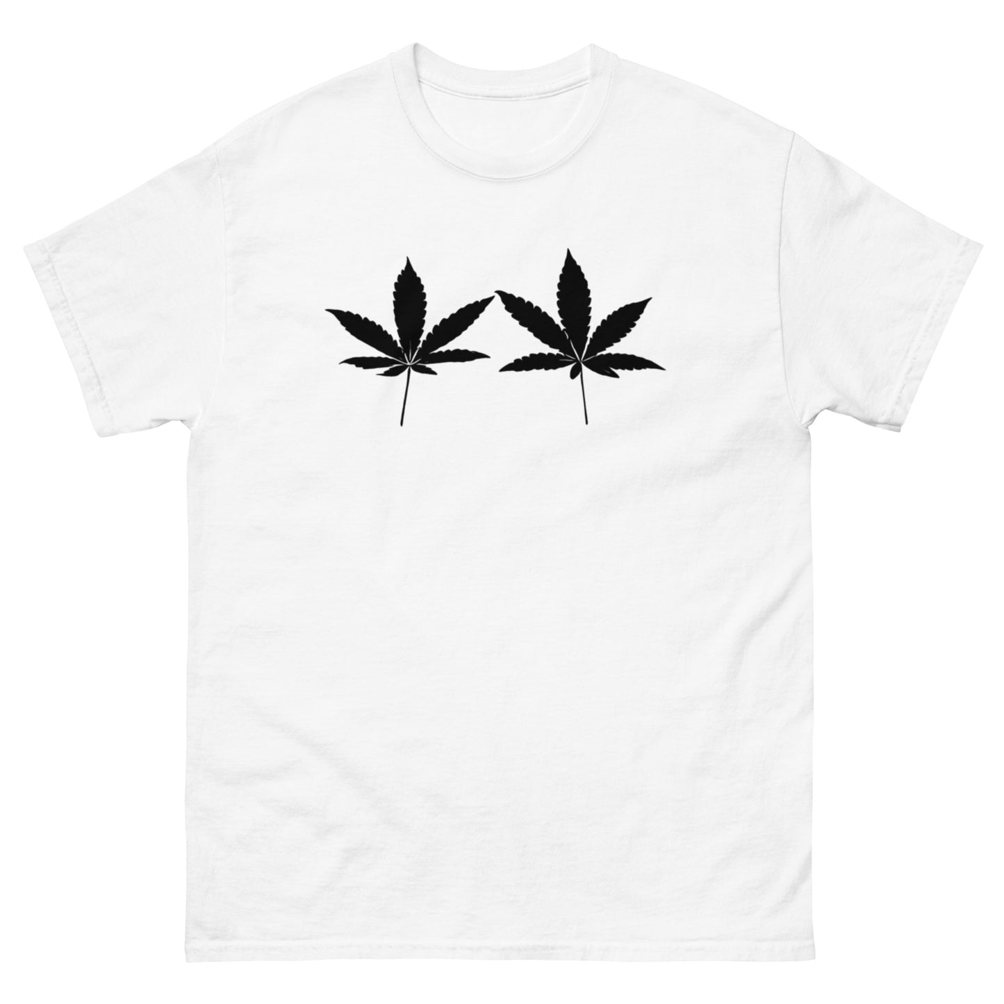 Black Cannabis Leaves Unisex T-shirt