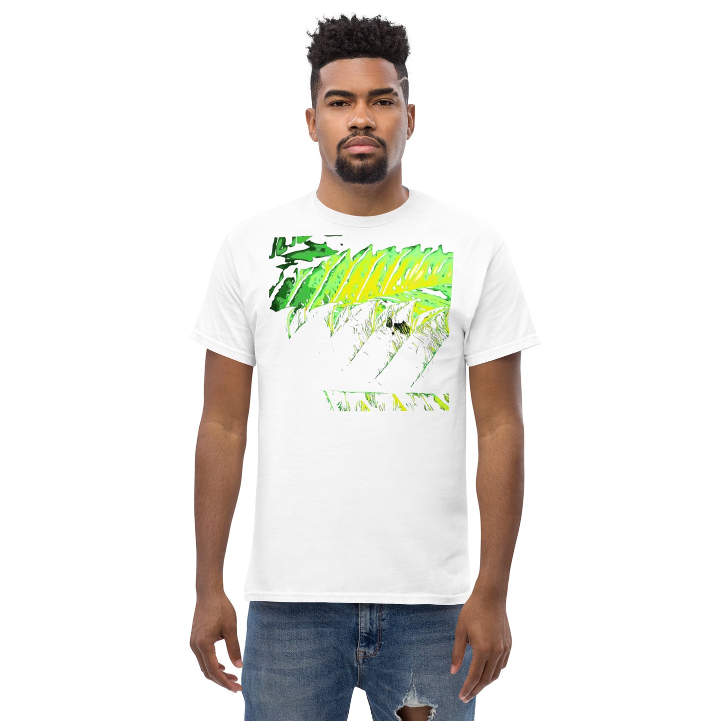 Close Up Double Serrated Cannabis Leaf Unisex T-shirt