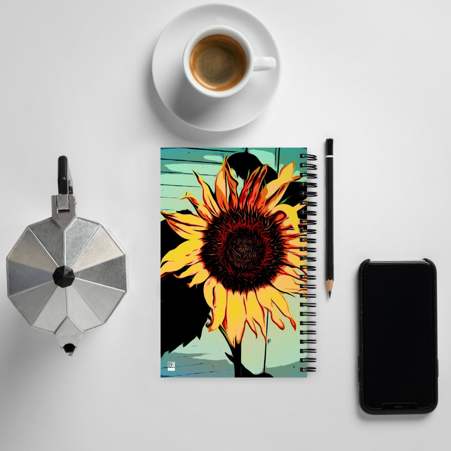 Big Sunflower Spiral notebook