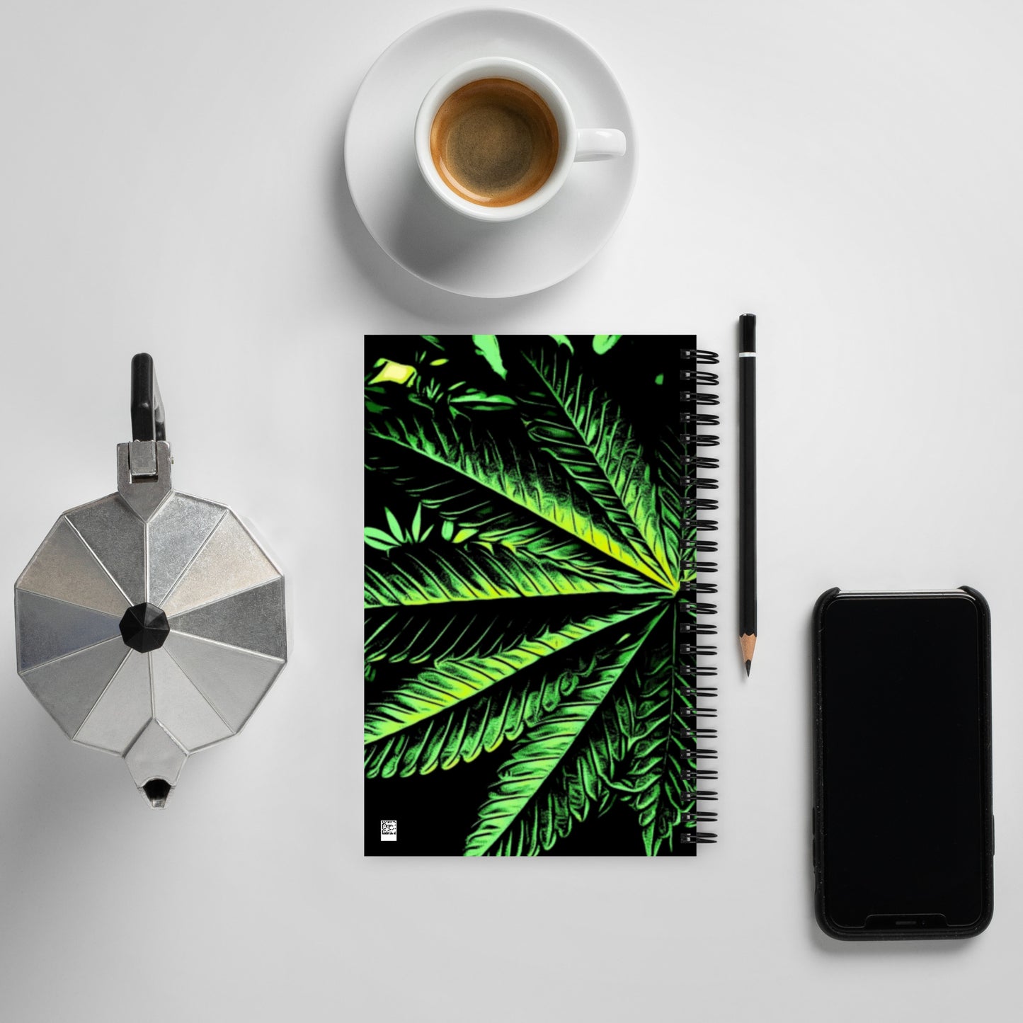 Big Cannabis Leaves Spiral notebook