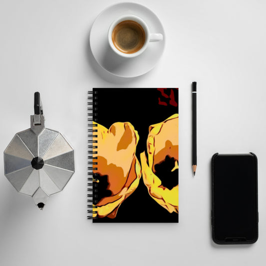 Red and Yellow Tulip Flowers Spiral notebook