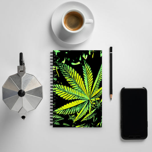 Big Cannabis Leaves Spiral notebook