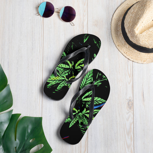 Butterfly Cannabis Leaves Flip-Flops