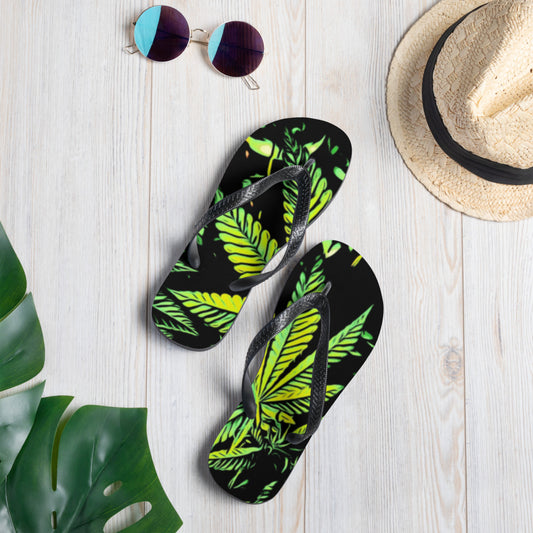 Big Cannabis Leaf Flip-Flops