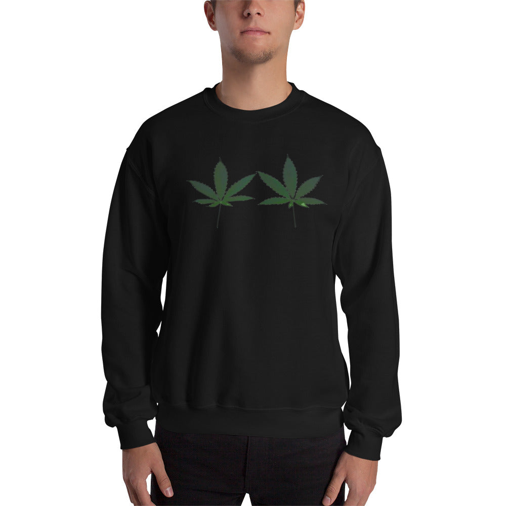 Green Cannabis Leaves Plant Unisex Sweatshirt