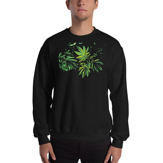 3 Big Cannabis Leaves Unisex Sweatshirt
