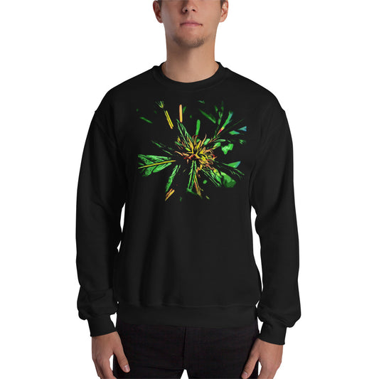Red Flowering Cannabis Plant Unisex Sweatshirt