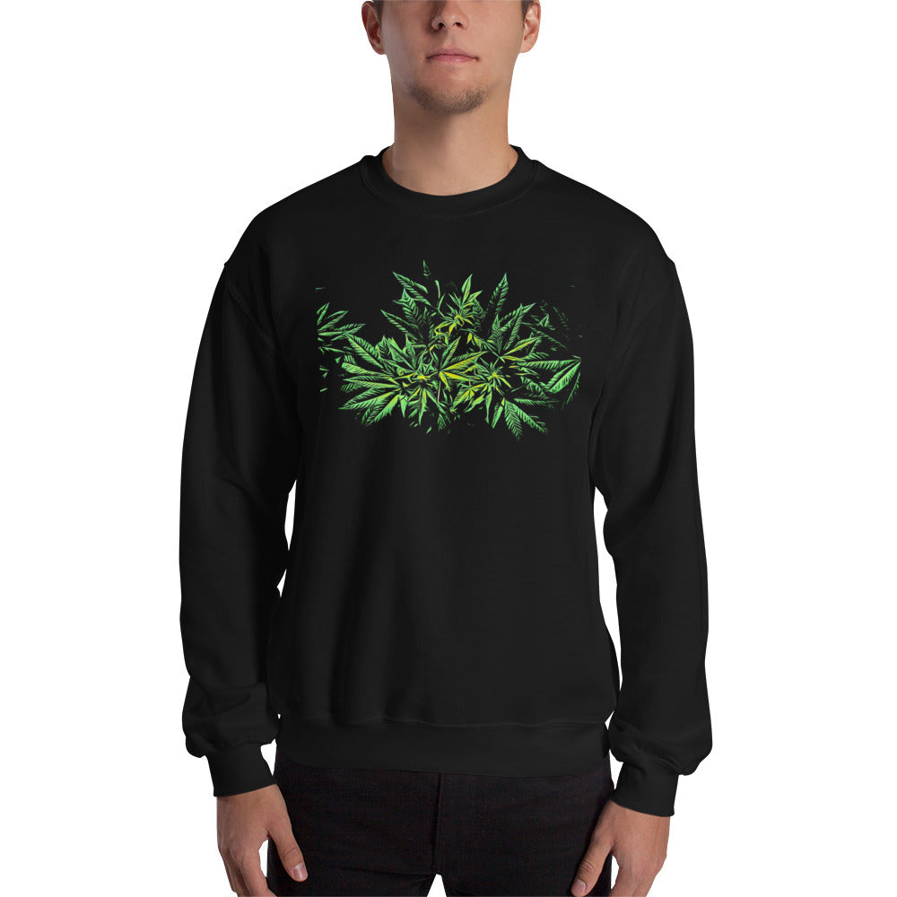 Flowering Hybrid Cannabis Plant Unisex Sweatshirt